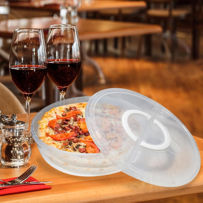 Aufind 12" 2 Pack Pie Carrier with Lid and Handle, Reusable Food Storage Containers for Pies, Cheesecake, Pizza, Nuts Fruit - Image 4